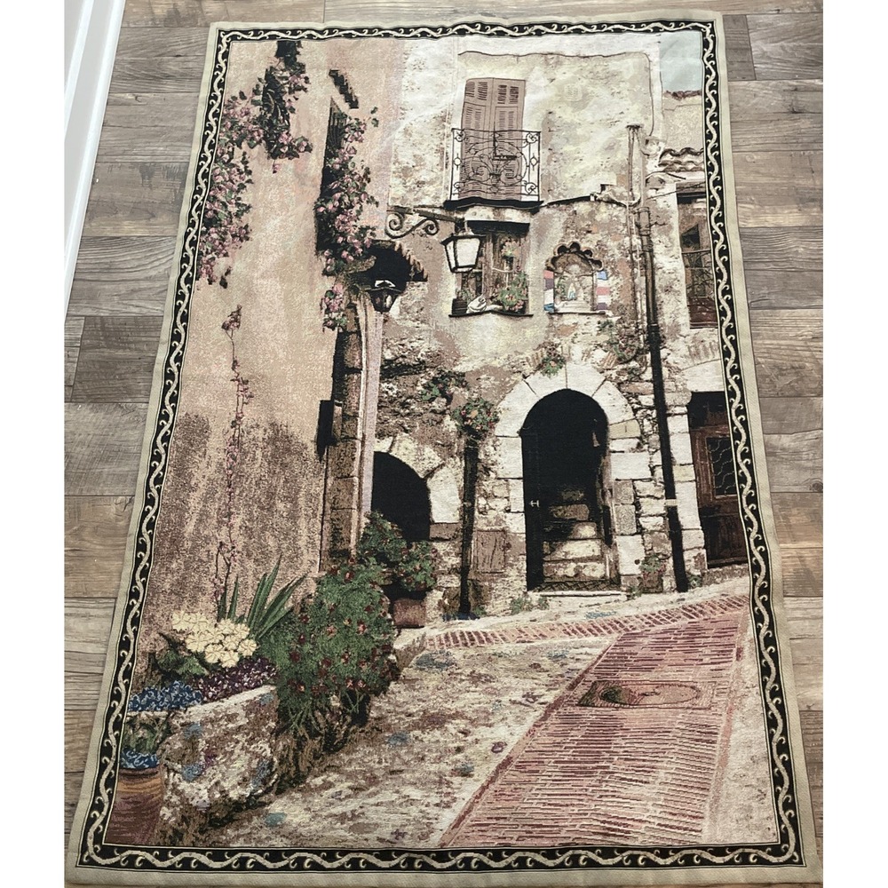 Cat In A Window Street View Manual‎ Woodworkers & Weavers Wall Tapestry 36x56"